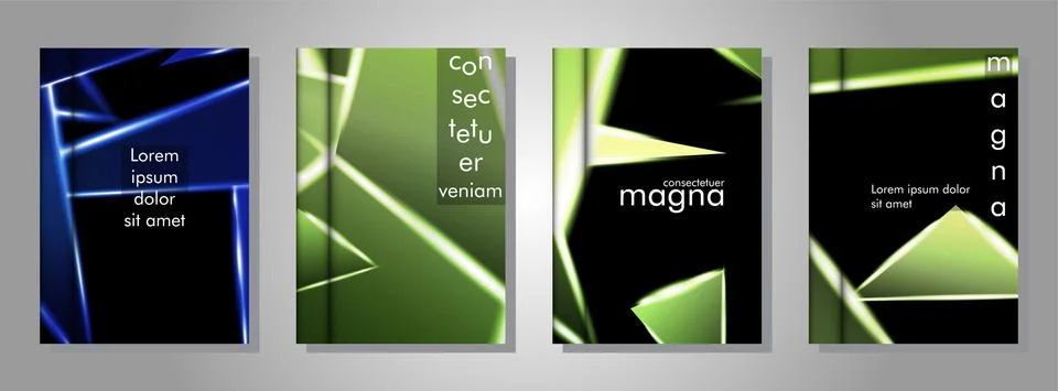 Minimal cover design. Triangular shape vector design background. Applicable f Stock Illustration