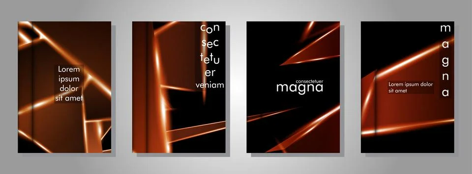 Minimal cover design. Triangular shape vector design background. Applicable f Stock Illustration