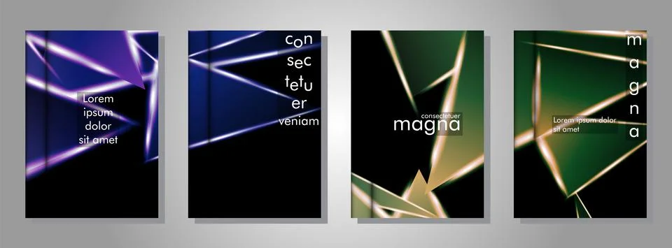 Minimal cover design. Triangular shape vector design background. Applicable f Stock Illustration