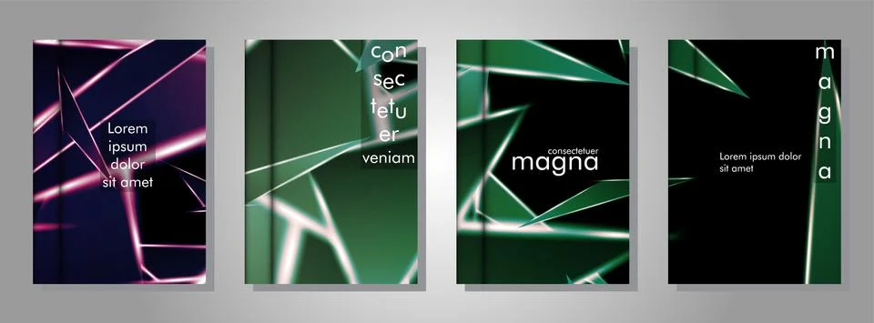 Minimal cover design. Triangular shape vector design background. Applicable f Stock Illustration