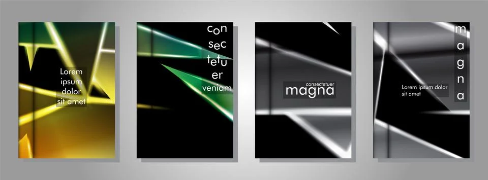 Minimal cover design. Triangular shape vector design background. Applicable f Stock Illustration