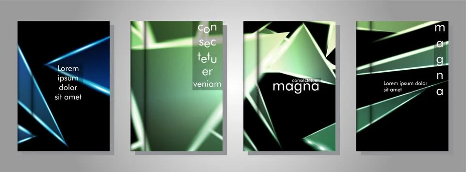 Minimal cover design. Triangular shape vector design background. Applicable f Stock Illustration