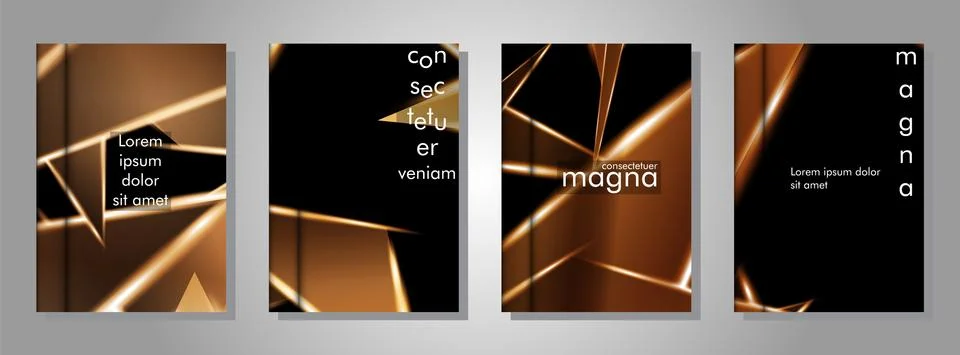 Minimal cover design. Triangular shape vector design background. Applicable f Stock Illustration