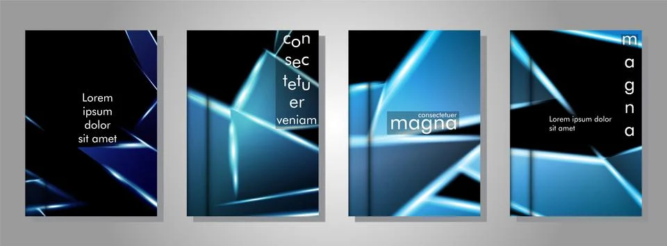 Minimal cover design. Triangular shape vector design background. Applicable f Stock Illustration