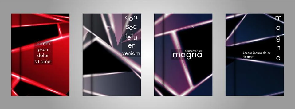 Minimal cover design. Triangular shape vector design background. Applicable f Stock Illustration