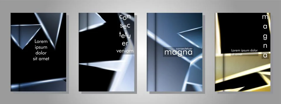 Minimal cover design. Triangular shape vector design background. Applicable f Stock Illustration