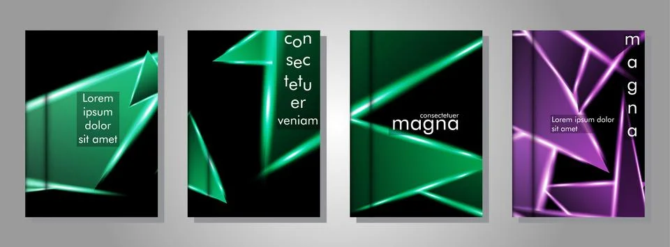 Minimal cover design. Triangular shape vector design background. Applicable f Stock Illustration