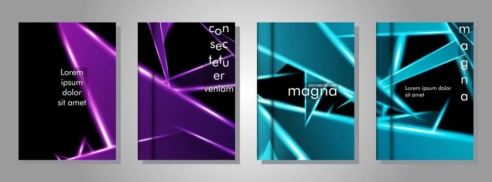 Minimal cover design. Triangular shape vector design background. Applicable f Stock Illustration