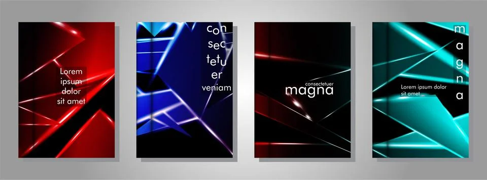 Minimal cover design. Triangular shape vector design background. Applicable f Stock Illustration