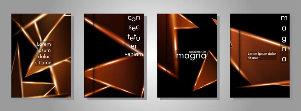 Minimal cover design. Triangular shape vector design background. Applicable f Stock Illustration