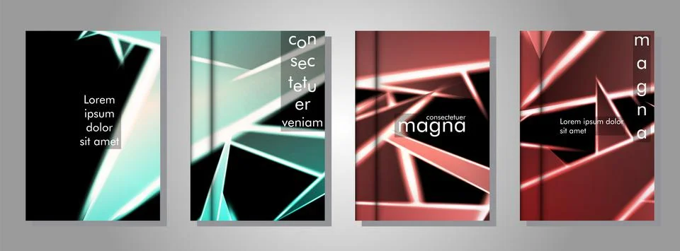 Minimal cover design. Triangular shape vector design background. Applicable f Illustrazione stock