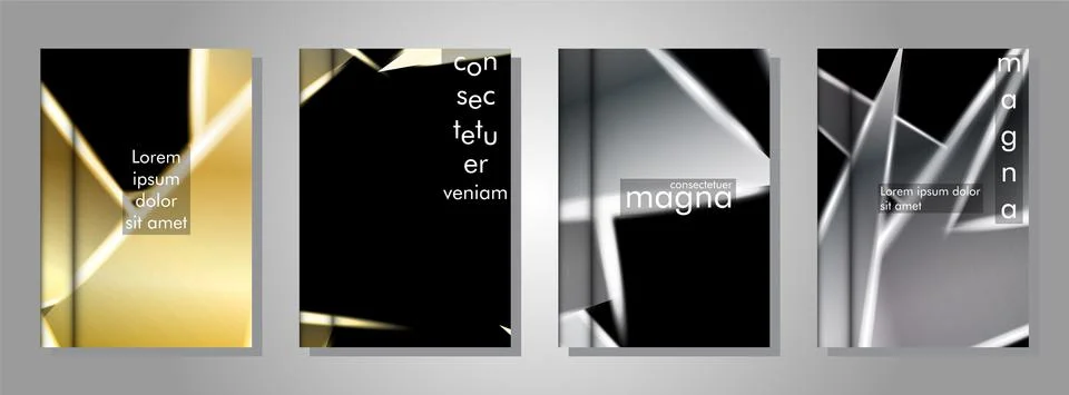 Minimal cover design. Triangular shape vector design background. Applicable f Stock Illustration