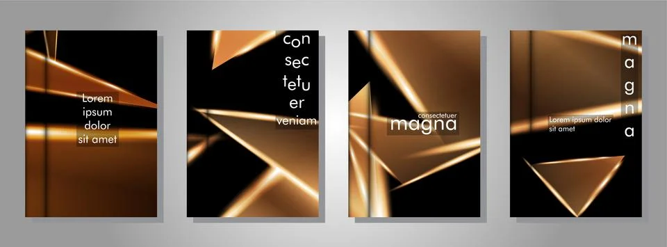 Minimal cover design. Triangular shape vector design background. Applicable f Stock Illustration