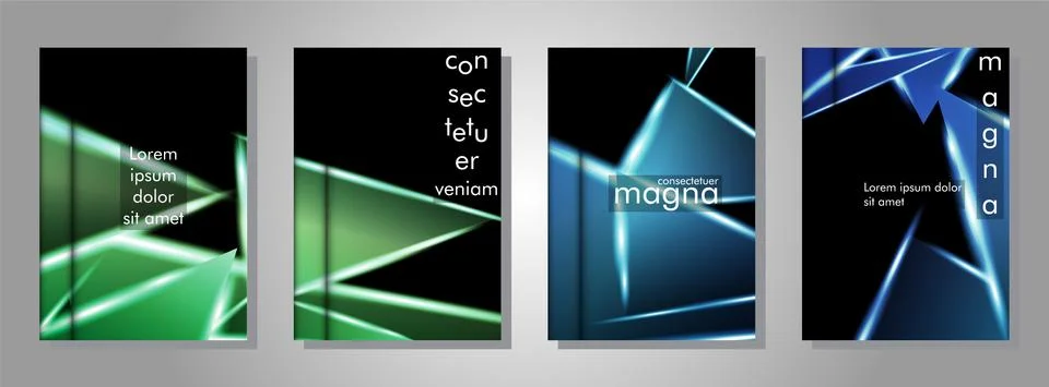 Minimal cover design. Triangular shape vector design background. Applicable f Stock Illustration