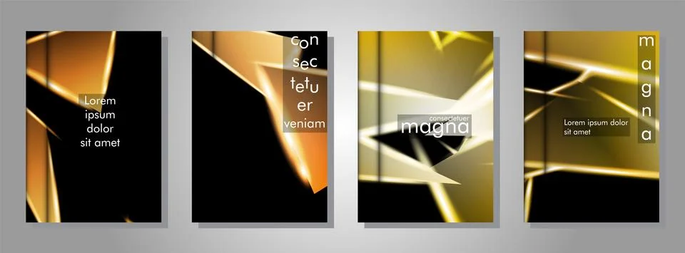 Minimal cover design. Triangular shape vector design background. Applicable f Stock Illustration