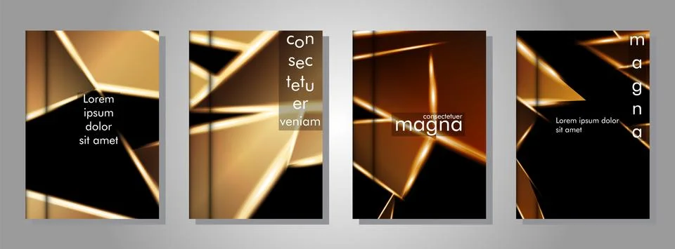 Minimal cover design. Triangular shape vector design background. Applicable f Stock Illustration