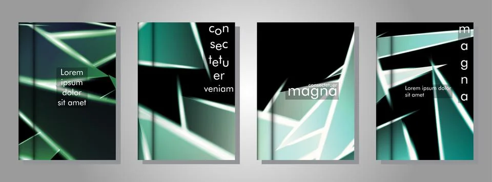 Minimal cover design. Triangular shape vector design background. Applicable f Stock Illustration