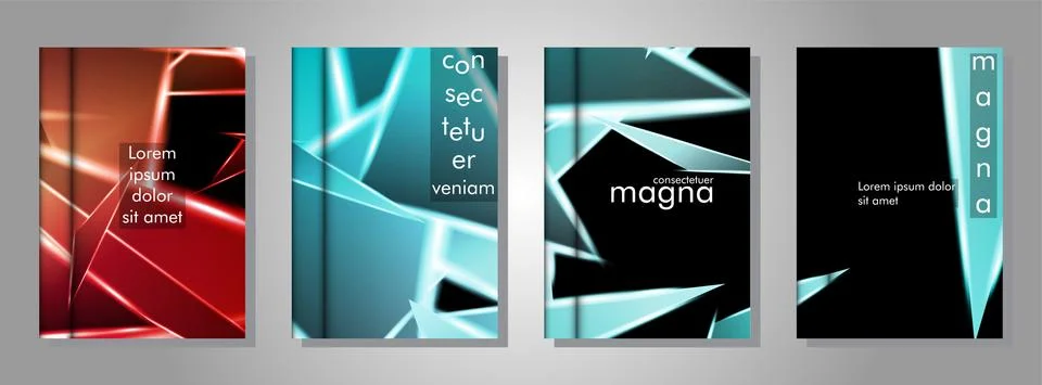 Minimal cover design. Triangular shape vector design background. Applicable f Stock Illustration