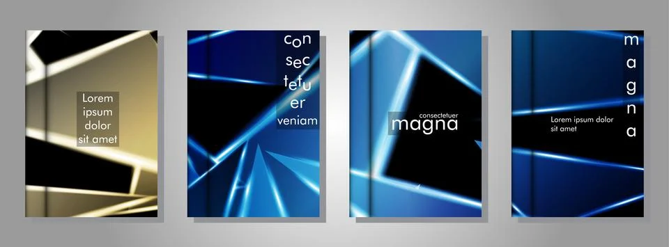 Minimal cover design. Triangular shape vector design background. Applicable f Stock Illustration