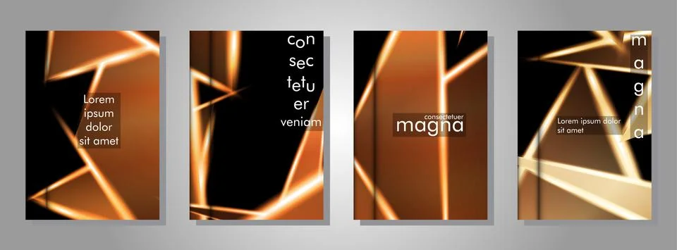 Minimal cover design. Triangular shape vector design background. Applicable f Stock Illustration