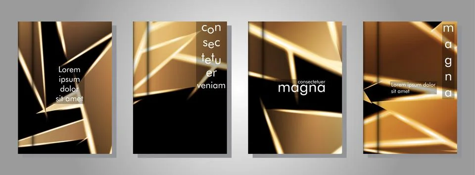 Minimal cover design. Triangular shape vector design background. Applicable f Stock Illustration