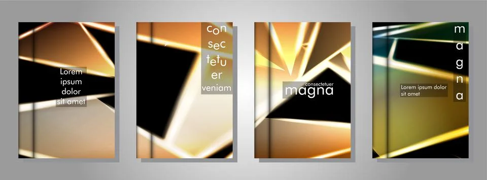 Minimal cover design. Triangular shape vector design background. Applicable f Stock Illustration