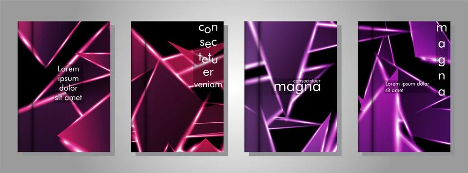 Minimal cover design. Triangular shape vector design background. Applicable f Stock Illustration