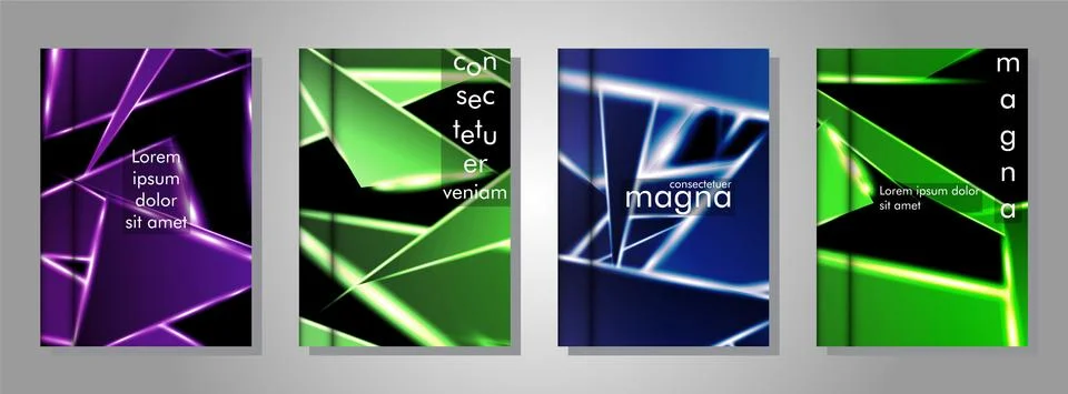 Minimal cover design. Triangular shape vector design background. Applicable f Stock Illustration