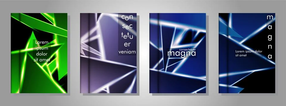 Minimal cover design. Triangular shape vector design background. Applicable f Stock Illustration