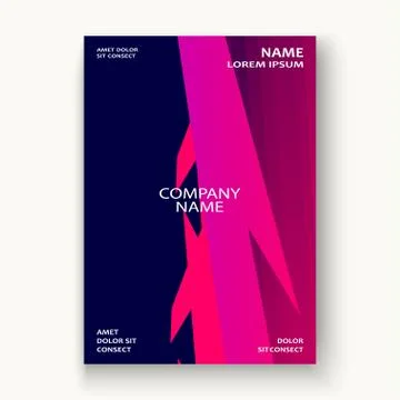 Minimal cover graphic design vector. Neon halftone pink blue gradient. Abstra Stock Illustration