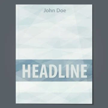 Minimal cover layout with textured gray stripes. Vector pattern Stock Illustration