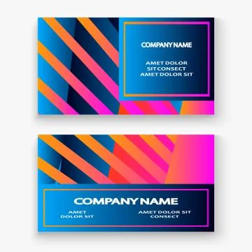 Minimal cover set design vector illustration. Neon blurred pink blue gradient Stock Illustration