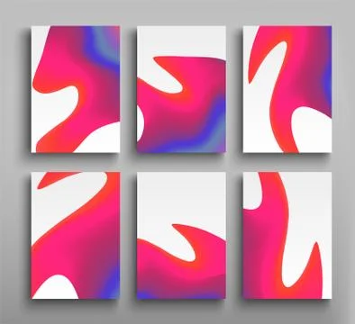 Minimal coverage gradients liquid cover, futuristic banner, holographic template Stock Illustration