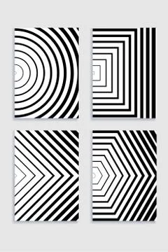Minimal covers design. Cool black and white design. Future geometric template イラスト素材