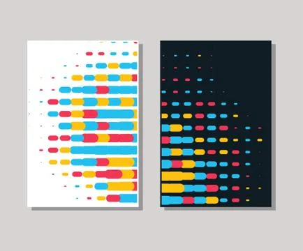 Minimal covers design. Cool halftone elements. Stock Illustration