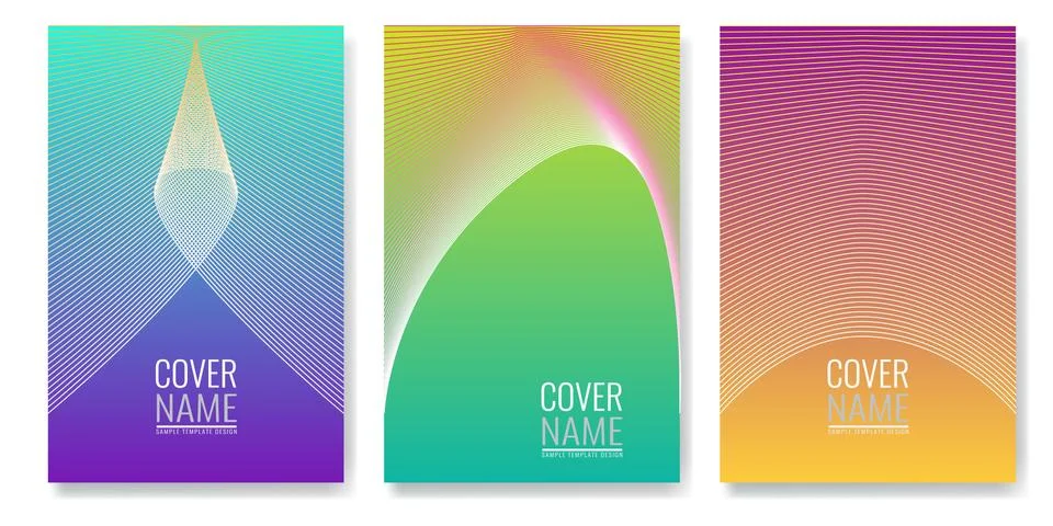 Minimal covers design. Future geometric patterns also useful for your app for イラスト素材