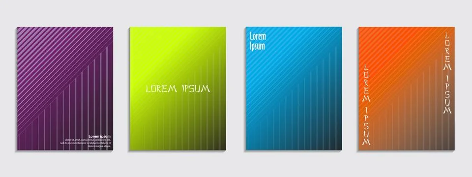 Minimal covers design Stock Illustration