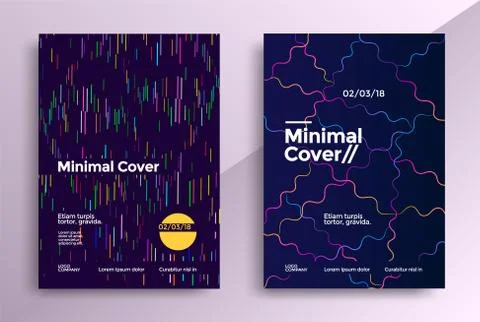 Minimal covers design set Stock Illustration