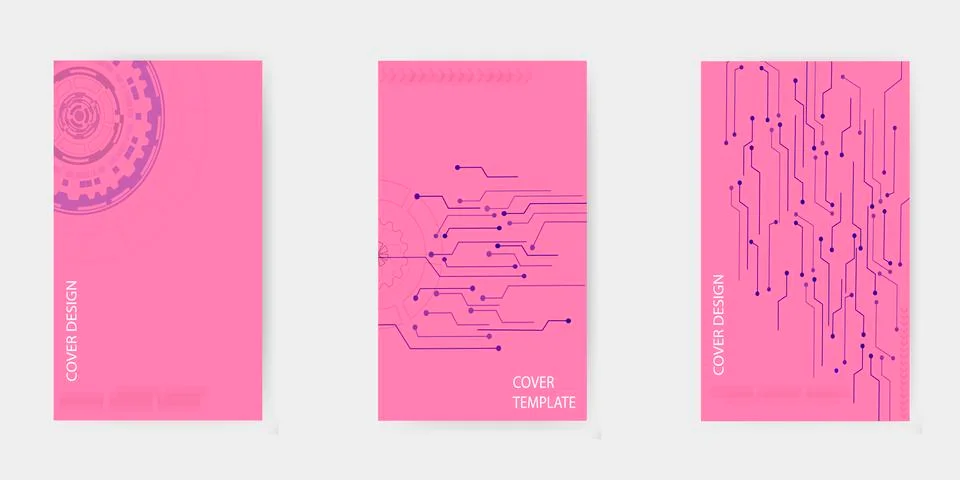 Minimal covers design. Vector brochure geometric templates Stock Illustration
