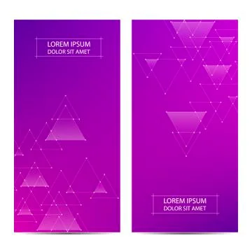 Minimal covers or banner design. Abstract geometric background with connected Stock Illustration