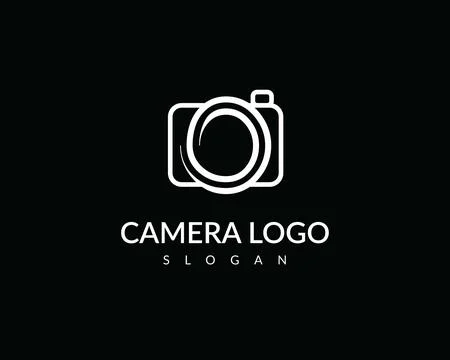 Minimal Creative Camera Logo Icon vector and editable	 Illustrazione stock