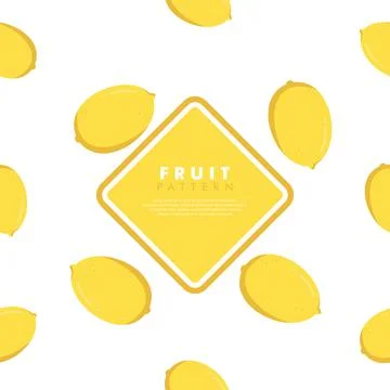 Minimal Creative Lemon Fruit Background. Modern Horizontal Composition. Stock Illustration