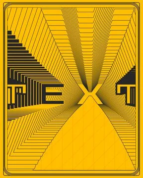 Minimal Creative Typography Poster Optical Motion Graphic Art Stock Illustration