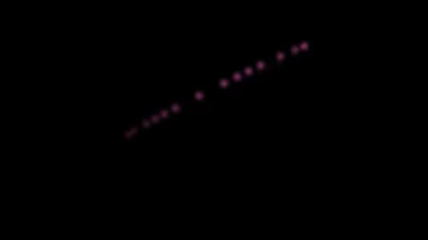 A minimal crescent of glowing pink light points against a deep black void Video stock 335117588