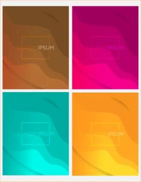 Minimal curved abstract background simple vector modern color with gradation Stock Illustration
