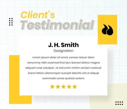 Minimal Customer Testimonial Quote Template for Social Media Post Stock Illustration