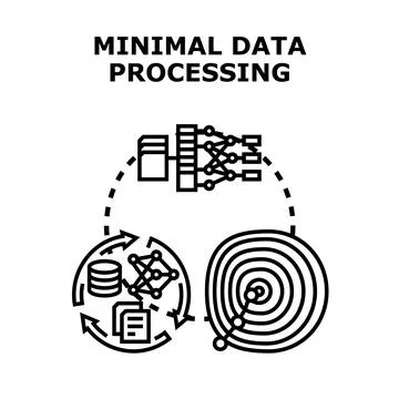 Minimal data processing, analytics and optimization concept Stockillustratie