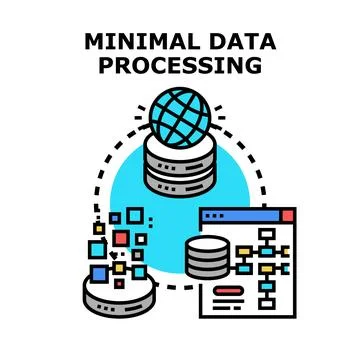 Minimal data processing concept for secure information handling イラスト素材