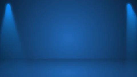 Minimal Deep Blue Empty Stage with Spotlights Video stock 318462125