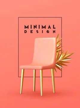 Minimal design background with realistic 3d objects of different shapes イラスト素材